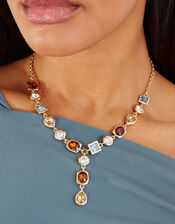 Mixed Gem Y-Chain Necklace, , large