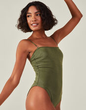 Shimmer Swimsuit, Green (KHAKI), large