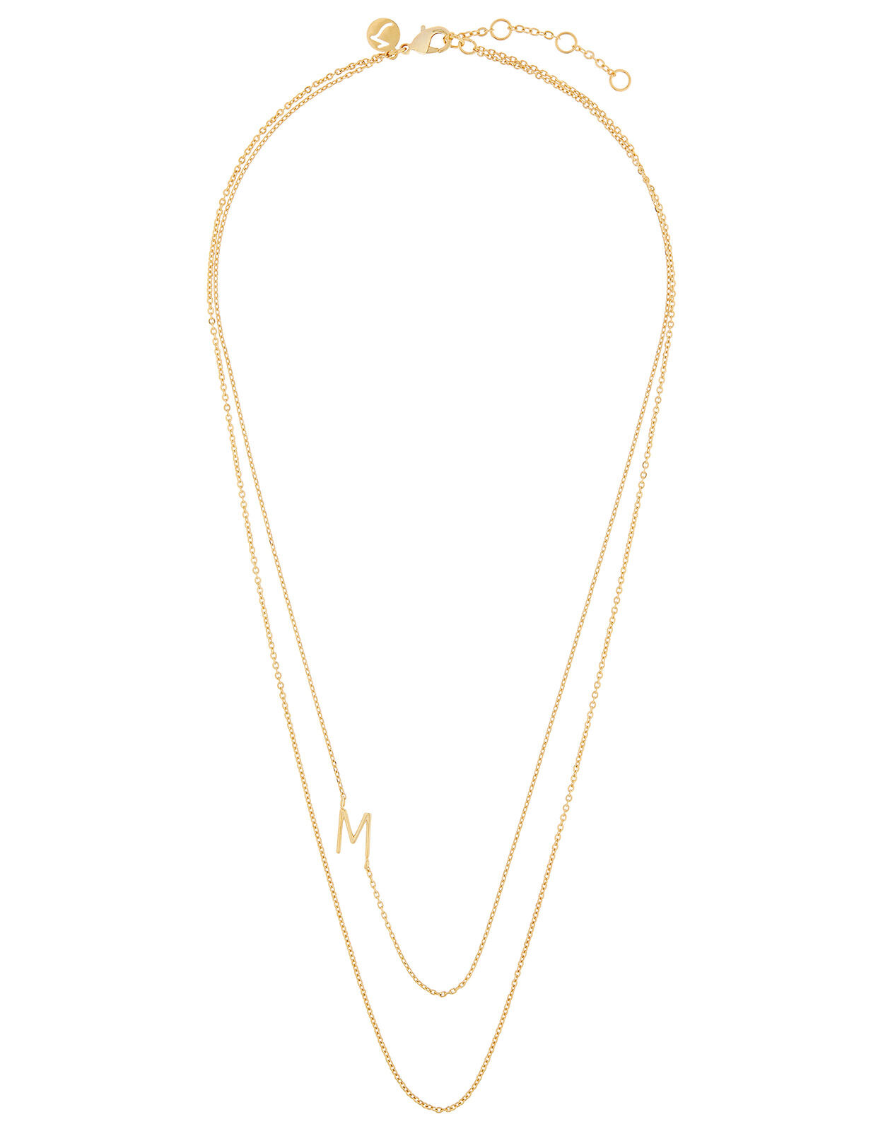 Accessorize Women's 14ct Gold Plated Elegant Brass East West Initial  Necklace in Metallic | Lyst UK