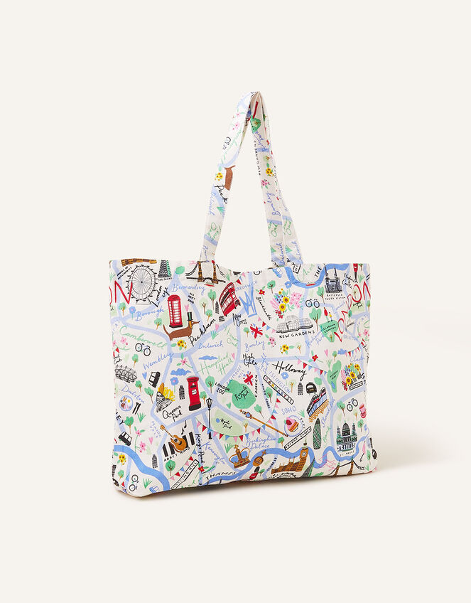 London Map Print Shopper Bag, , large