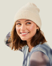 Soho Knit Beanie Hat, Natural (NATURAL), large