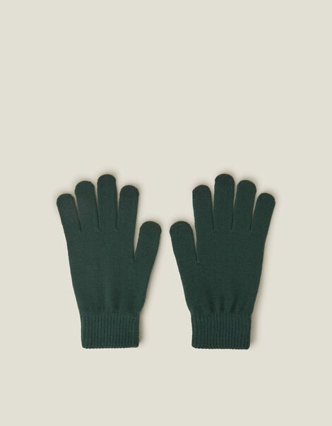 Stretch Touchscreen Gloves, Green (GREEN), large