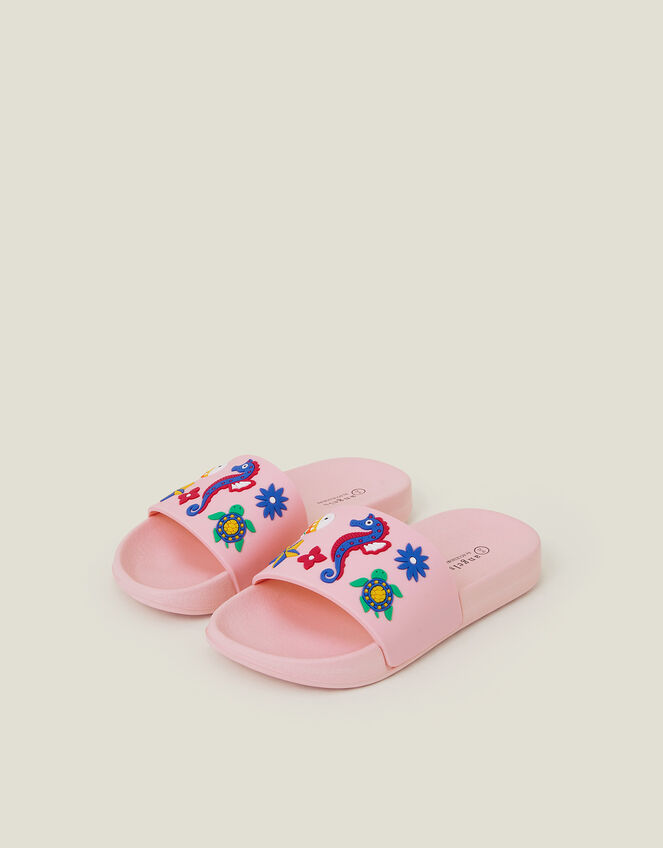 Girls Mermaid Sliders, Pink (PINK), large