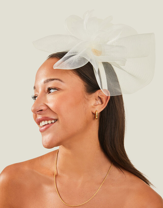 Mia Mini Crin Fascinator, Ivory (IVORY), large