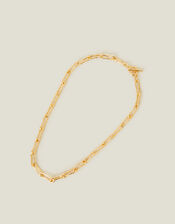 14ct Gold-Plated Molten Link Necklace, , large