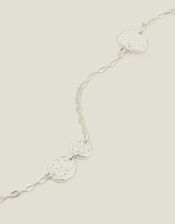 Sterling Silver-Plated Stationed Long Necklace, , large