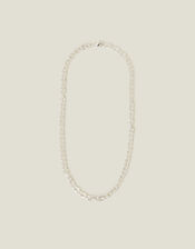 Sterling Silver-Plated Chunky Chain Necklace, , large