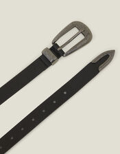 Slim Western Belt, Black (BLACK), large