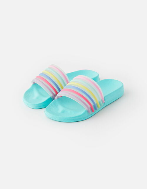 Rainbow Stripe Sliders Multi | Girls flip flops & Sandals | Accessorize ...