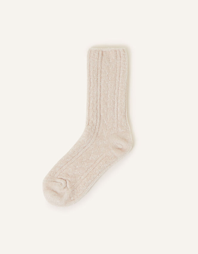 Chenille Cable Chunky Socks Pink | Socks & Tights | Accessorize UK
