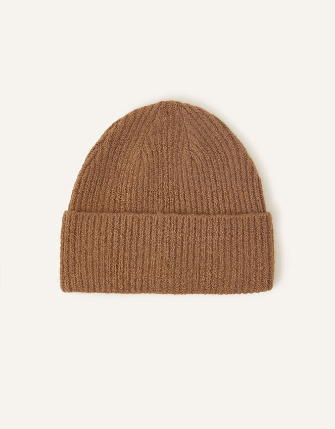 Soho Knit Beanie Hat, Camel (CAMEL), large