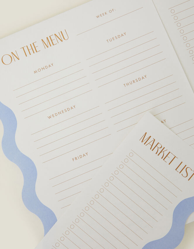 Designworks Ink On The Menu Meal Planner, Blue (BLUE), large