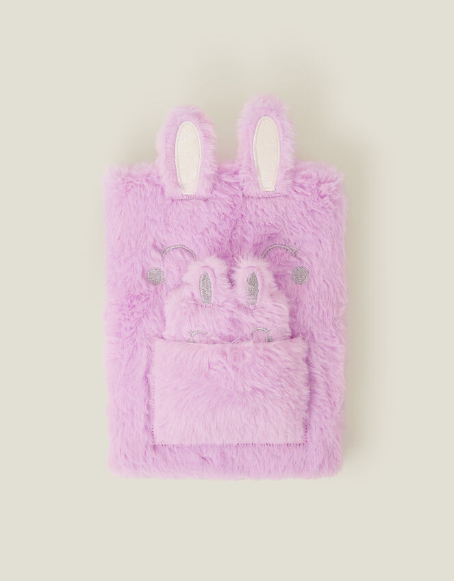 Faux Fur Mummy and Baby Bunny Notebook Set, , large