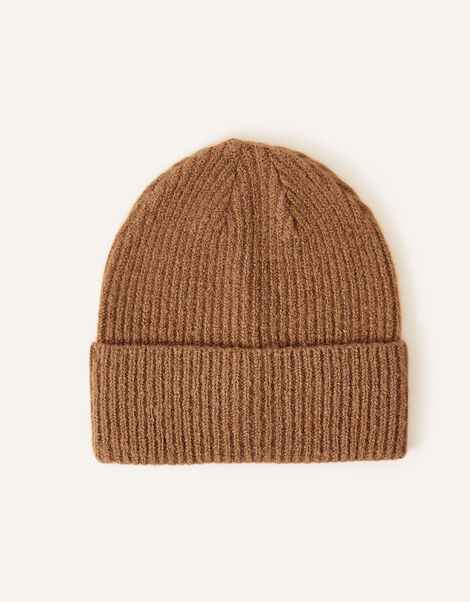 Soho Knit Beanie Hat, Camel (CAMEL), large