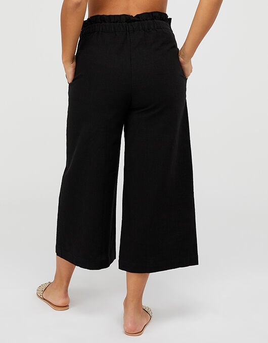 Womens White Crinkle Texture Split-Side Beach Trousers | Primark