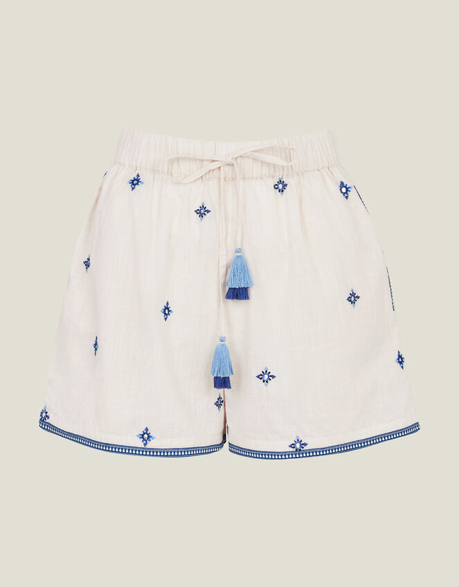 Embellished Mirror Shorts, Cream (CREAM), large