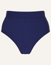 High Waist Bikini Briefs, Blue (NAVY), large