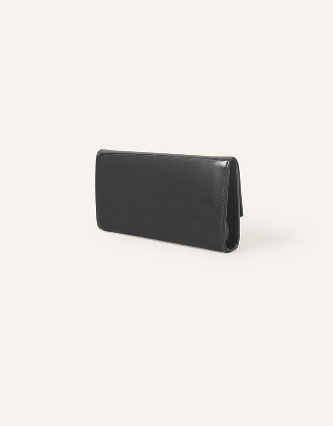 Patent Clutch Bag, Black (BLACK), large