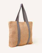 Large Raffia Webbing Bag, , large