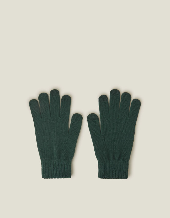 Stretch Touchscreen Gloves, Green (GREEN), large