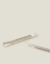 Sparkle Diamante Hair Slides Set of Two, , large