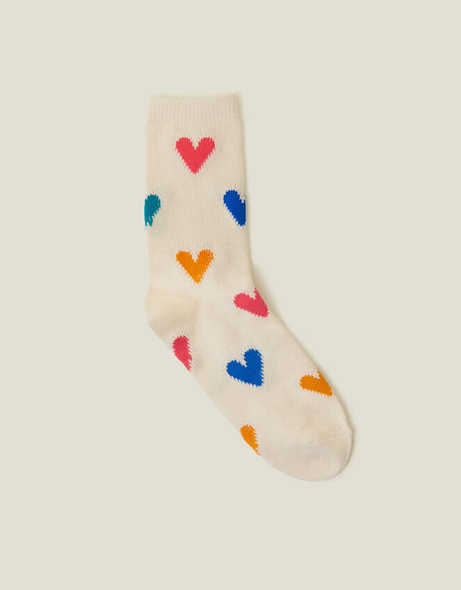 Heart Print Socks, , large