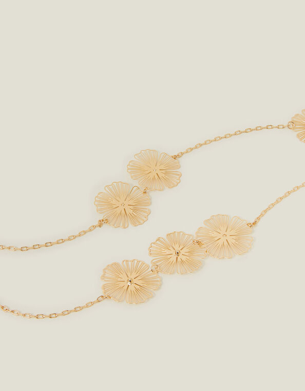 Filigree Flower Longline Necklace, , large