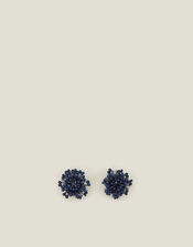 Bead Flower Stud Earrings, , large