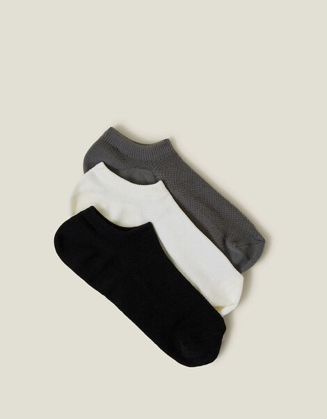 3-Pack Textured Trainer Socks , , large