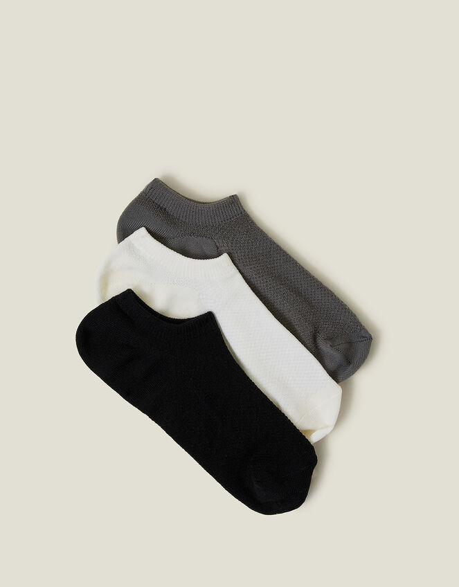 3-Pack Textured Trainer Socks , , large