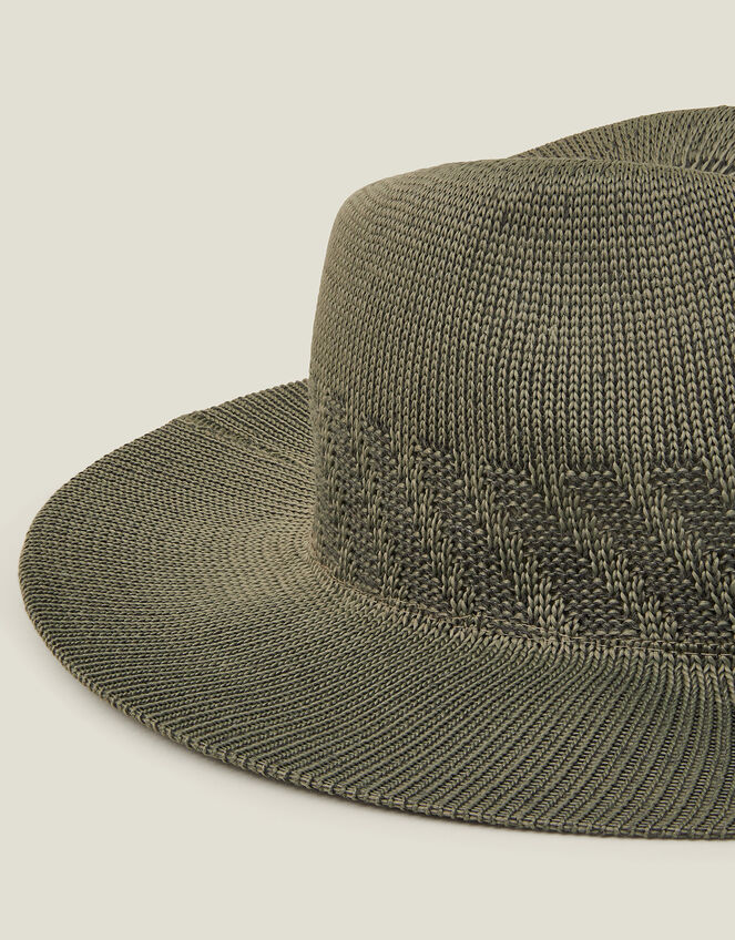 Packable Fedora, Green (KHAKI), large