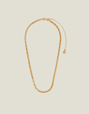 14ct Gold-Plated Star Snake Chain Necklace, , large