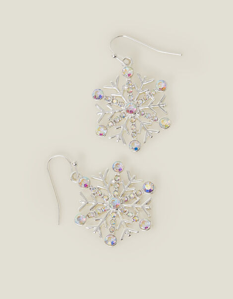 Sparkle Snowflake Drop Earrings, , large