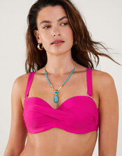 Twist Front Bikini Top, Pink (PINK), large