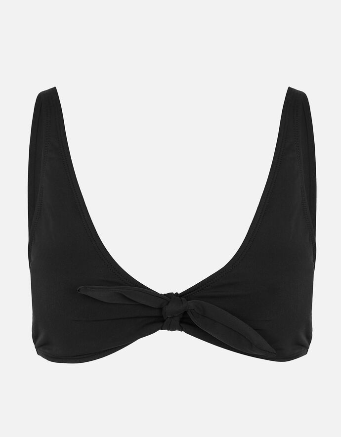 Bunny Tie Bikini Top Black | Bikini tops | Accessorize UK