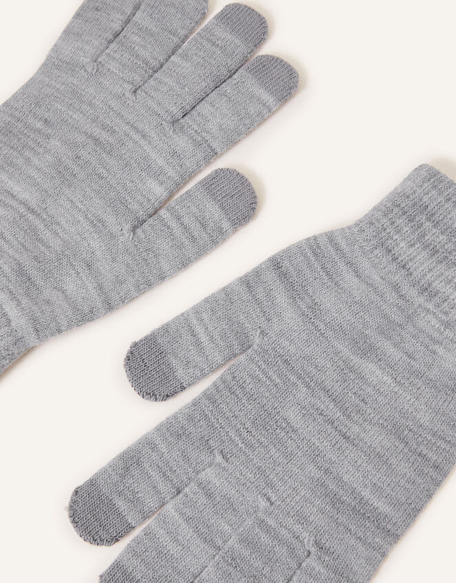 Super-Stretchy Touchscreen Gloves, Grey (GREY), large