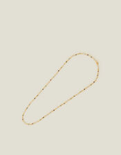 14ct Gold-Plated Beaded Station Necklace, , large