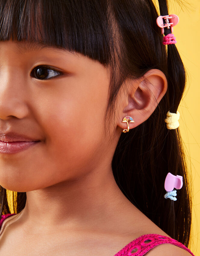 5-Pack Girls Unicorn Clip On Earrings, , large