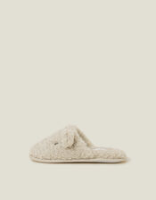 Teddy Mule Slippers, Natural (NATURAL), large