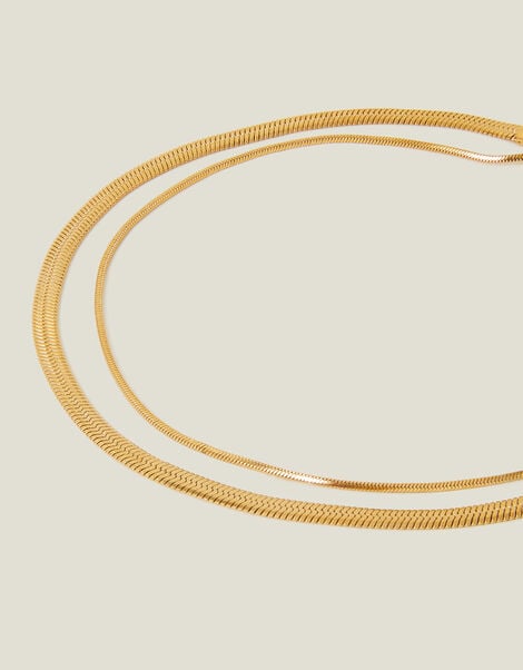 14ct Gold-Plated Omega Layered Anklet, , large