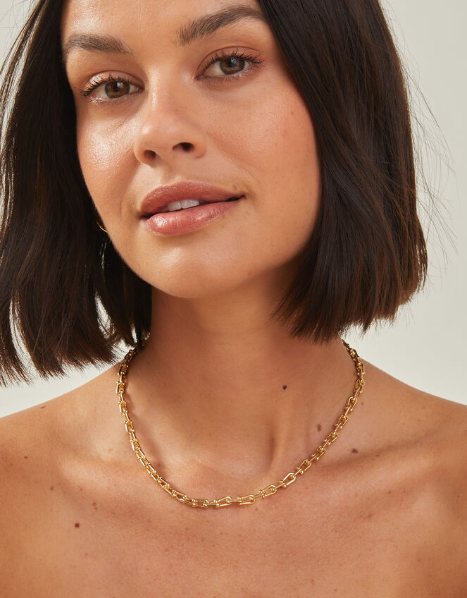 14ct Gold-Plated Chunky Chain Necklace, , large