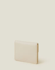 Push Lock Card Holder, Cream (CREAM), large