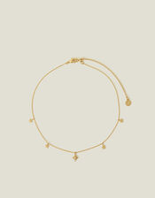 14ct Gold-Plated Star Station Choker Necklace, , large