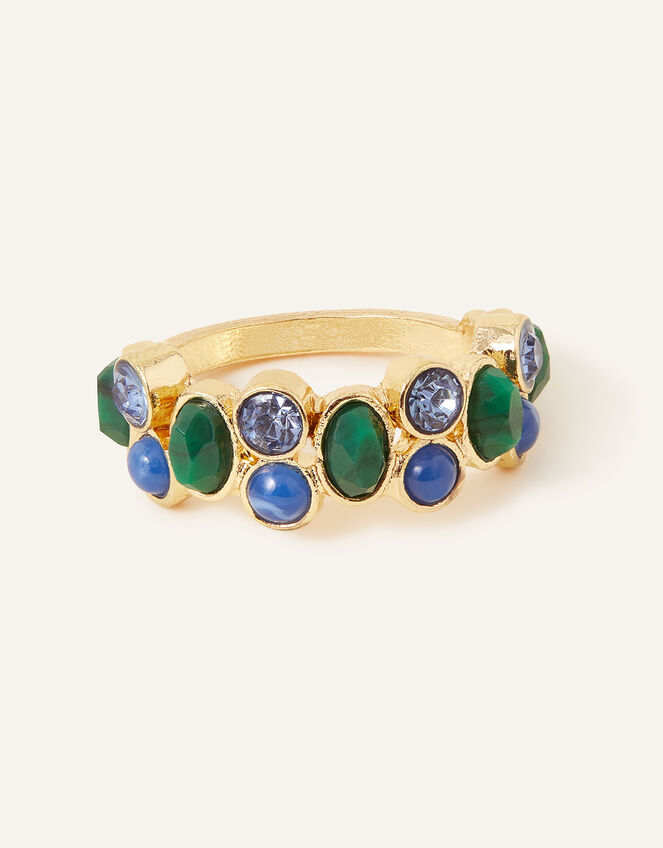Eclectic Gem and Stone Ring, Green (GREEN), large