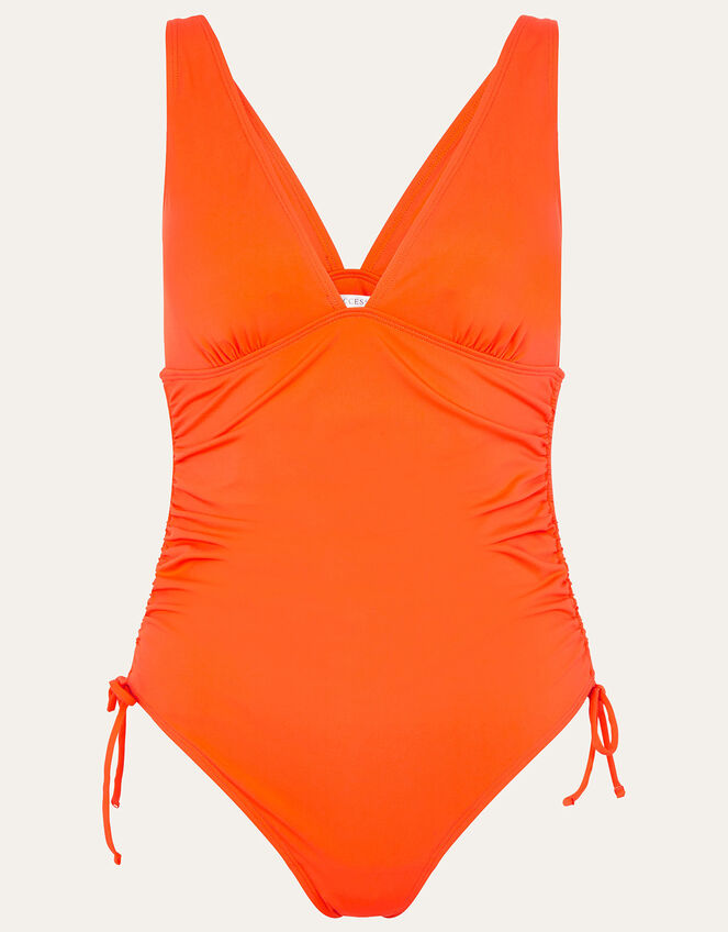 Ruched Side Shaping Swimsuit, Orange (ORANGE), large