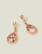 Pressed Flower Tear Drop Earrings, , large