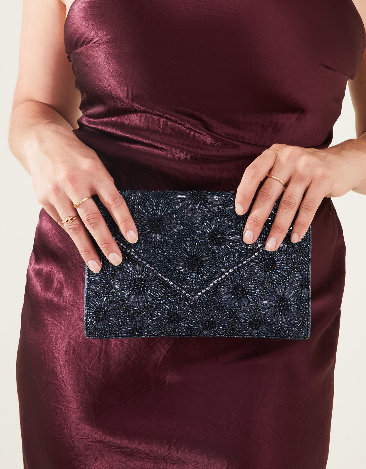 Blue Parallelogram crystal-embellished clutch bag | Kara | MATCHESFASHION US
