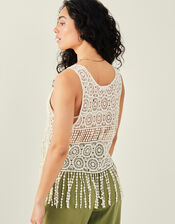 Crochet Top, Ivory (IVORY), large