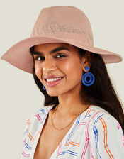 Packable Fedora, Pink (PALE PINK), large