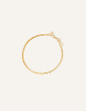 14ct Gold-Plated Omega Chain Anklet, , large